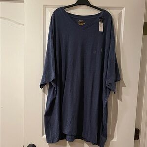 Polo by Ralph Lauren  Big and Tall Men's Navy V-Neck Tee